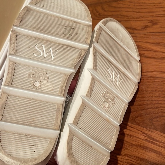 Stuart Weitzman Women’s Silver Zoelie Sandals Size 8.5 - Picture 5 of 8